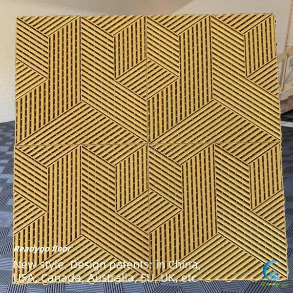UV Resistant Polypropylene Garage Floor Tiles Black Industrial Interlocking
