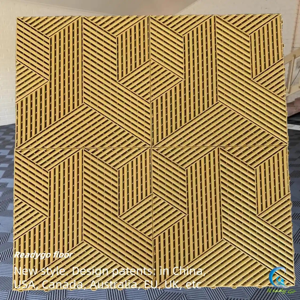 Waterproof Outdoor Interlocking Garage Flooring Coverage Area Of 6.25 Tiles 1 Square Meter
