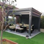 Aluminum waterproof louvered gazebo outdoor bioclimatic awning louvered system