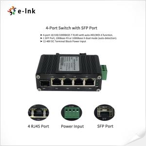 Quality ELink Industrial Gigabit Din Mount Ethernet Switch 5 Port Unmanaged wholesale
