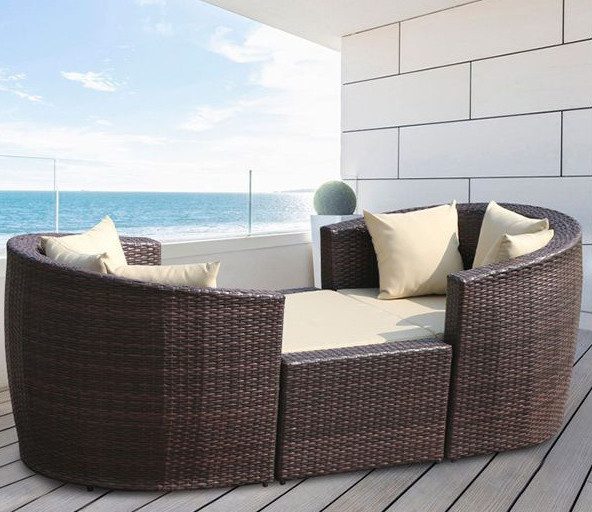 Outdoor Rattan Sofa Set Wicker Furniture Mirror Outdoor Sofa 980x600x410mm