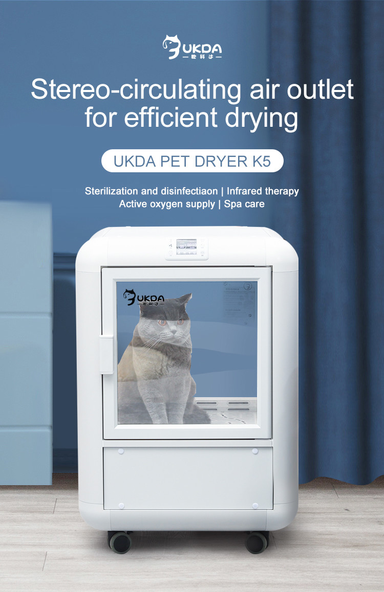 Heating Cat Dryer Machine 30kg Three Nozzles UV Cat Dry Room