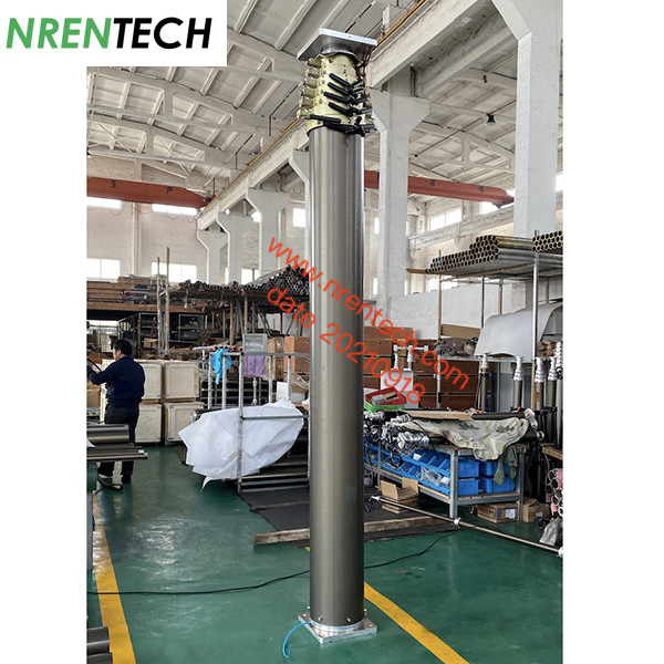 15m pneumatic mast 350kg payloads for integrated telecom tower trailer