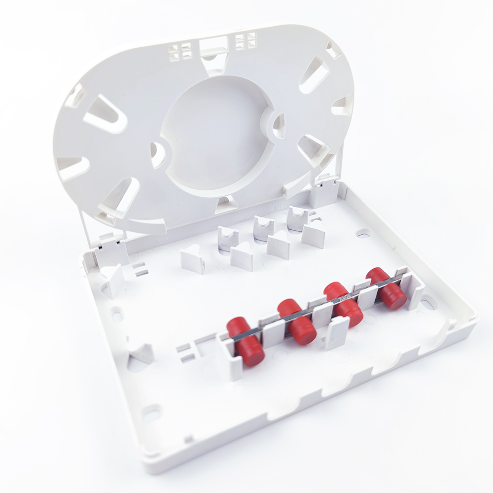 FC/UPC Plastic Fiber Optic Faceplate Socket Panel Used for Indoor Network FTTH 4 Cores