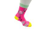 Neon Pink Flamingo Womens Fancy Socks Women Feather Yarn Soft Socks