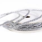 Gold Silver Braided Polyester Rope Twisted 5mm 3 Strands Rope