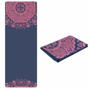 Quality anti slip eco friendly factory in Ningbo self rolling 3 mm suede yoga mats outdoor wholesale