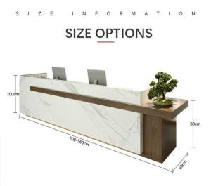 Quality Acrylic Front Reception Counter Desk NFS Seamless Waterproof Repairable wholesale