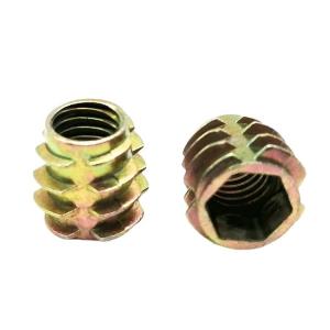 Quality Iron 3/8-16&quot; Threaded Nuts For Wood Pronged M5 M6 Size Galvanized wholesale