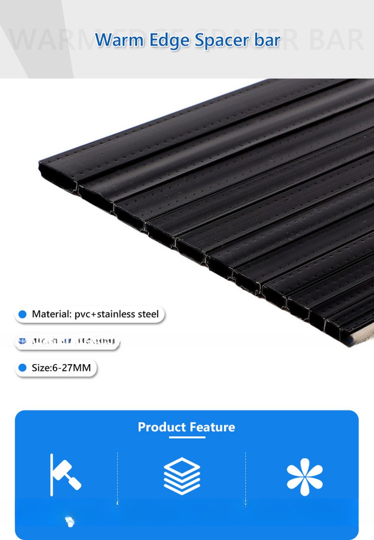 2024 Compound Sealing Warm Edge Double Glazing PVC and Steel Spacer Bar in Mutil-colors