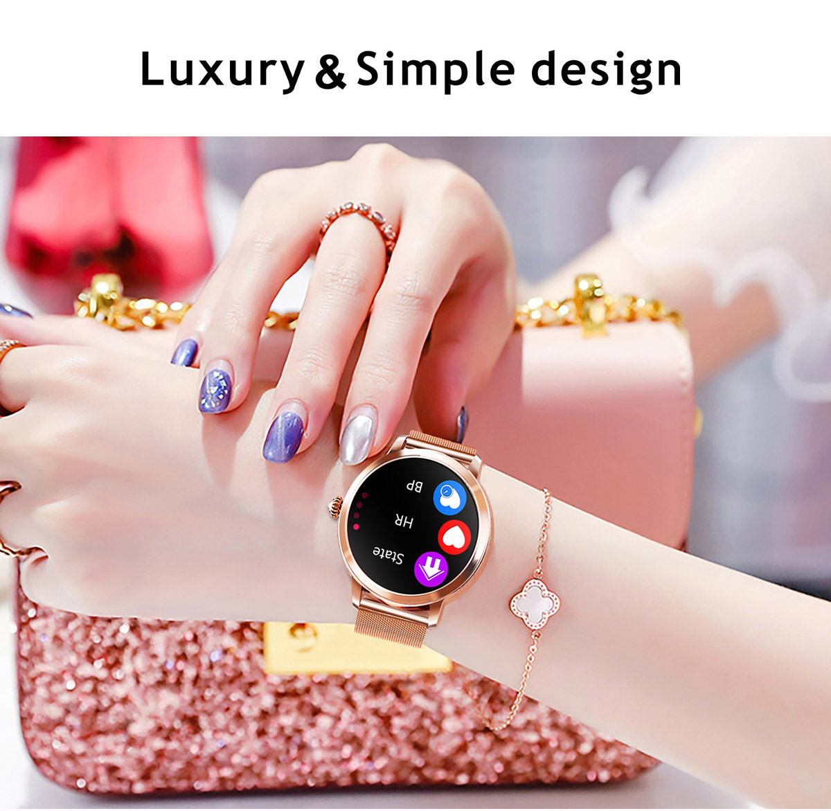 1.09 inch IPS Full Touch Smartwatch with Flap Smart Wearable Bracelets