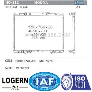 Quality 19010-RNO-A52 Honda Aluminum Radiator wholesale