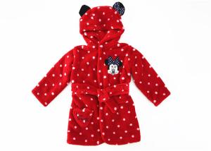 Quality Polyester Coral Fleece Baby Bath Robes 300G Lightweight Machine Washable wholesale