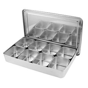 Quality 2/3/4/6/8 Flavor Stainless Steel Seasoning Box/Spice Pots wholesale
