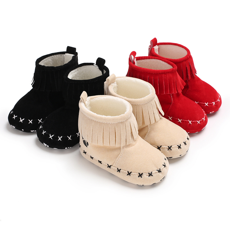 New arrived Cotton sole Tassel 0-2 years prewalker baby booties newborn