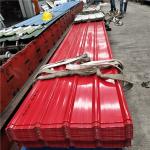 27 tons 840mm corrugated red color steel roof sheet delivered by a 20ft