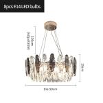 Living Room Girl Bedroom Decoration Rectangle Luxury traditional chandeliers(WH