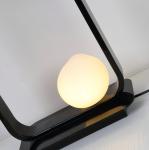European Decorative Glass and Metal Ball Table Lamp