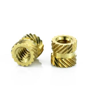 Quality Wood Knurled Threaded Insert Nut Customized Finish Brass Insert Nut wholesale