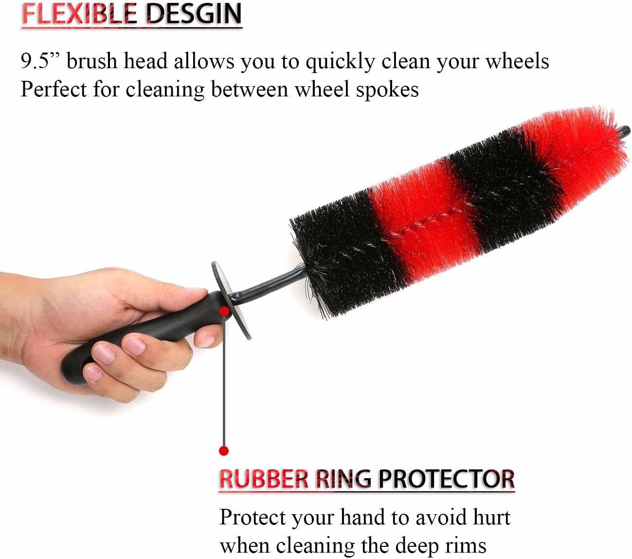 Car Tire Rim Woollywormit Wheel Brush Alloy Wheel Brush Decontamination Tool