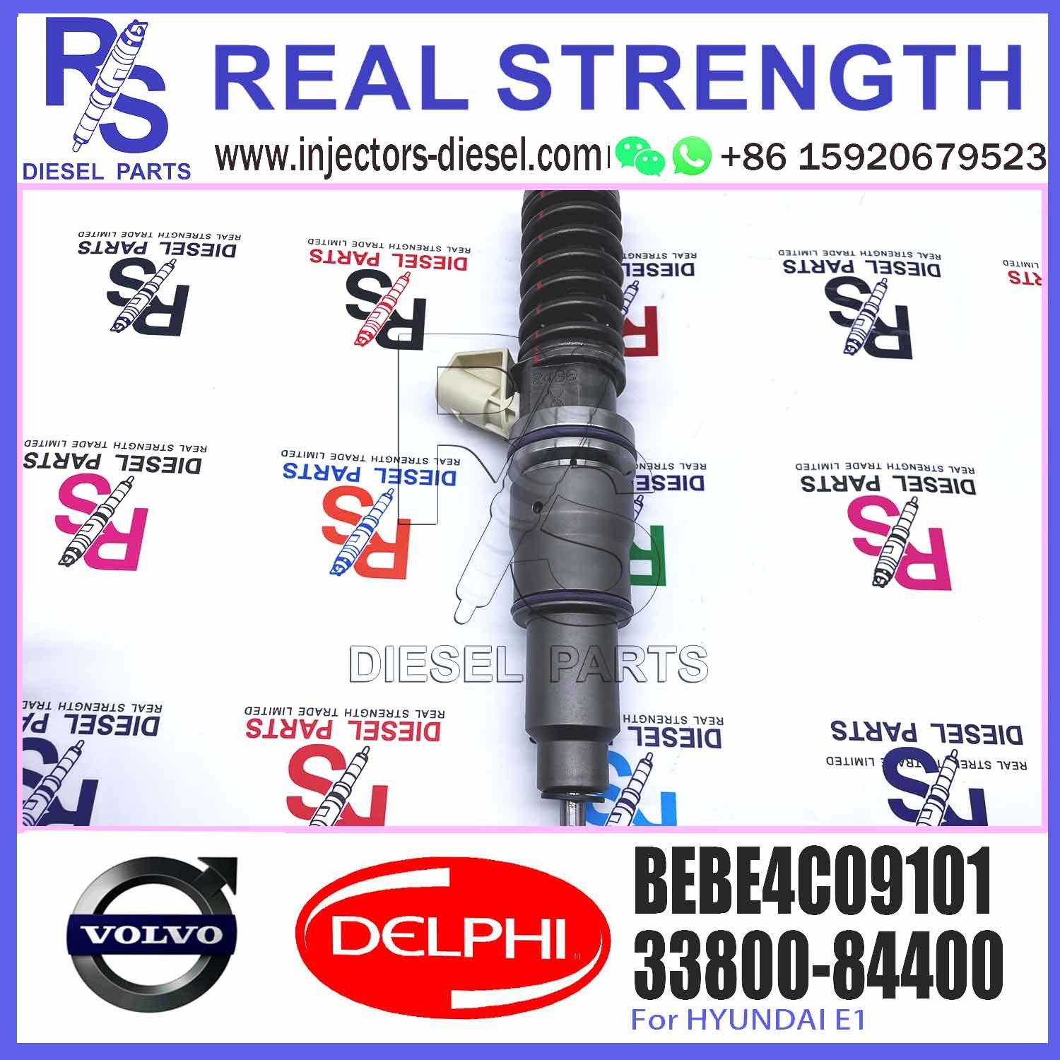 High Quality Common Rail Diesel Fuel Injector 33800-84400 BEBE4C09101