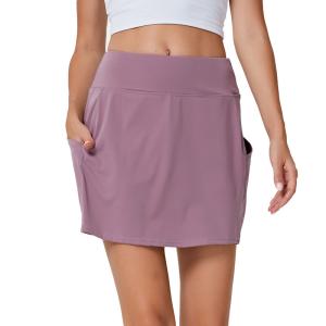 Quality Customized Quick Dry High Rise Sports Dress Plain Tennis Skirts with Side Pocket wholesale