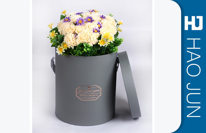 Yellow Roses Cardboard Flower Boxes With Ropes,Cardboard Tubes For Flowers Paper Packaging
