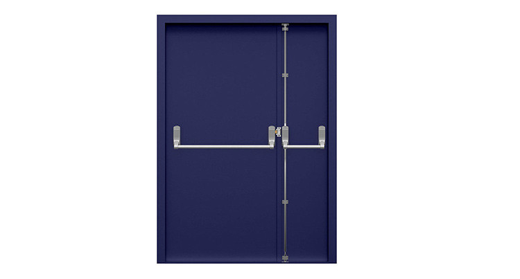 1 2 3 Hours Metal Security Fire Rated Steel Door 50mm Panel 115mm Depth With Hinges