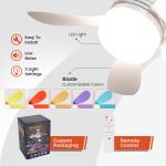 16 Inch LED Ceiling Fan Lights Remote Control E27 Ventilador Ceiling Fan Lamp