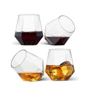 Quality Shatterproof Acrylic Plastic Whiskey Glasses Cocktails Tritan Stemless Wine Glasses wholesale