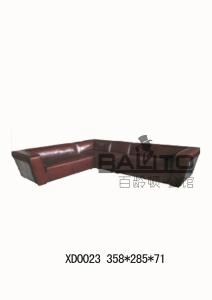 Quality classical America style antique leather section sofa wholesale