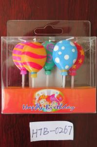 Quality 5 Pcs Balloon Shapd 100% Paraffin Candles For Birthday / Wedding / Festival Party wholesale