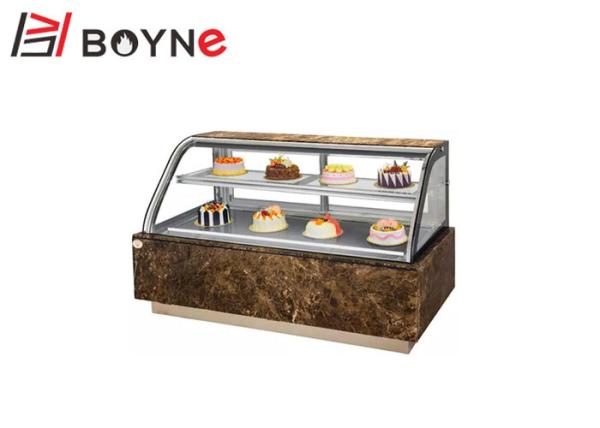 Countertop Glass Cake Showcase Chiller , 2Layer Cake Arc Shape Shop Display