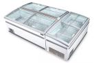 Supermarket commercial combined island freezer showcase