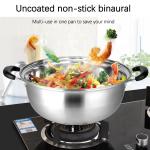 Amazon Hot Selling Silver 2 Layer Cooking Steamer Stainless Steel Steamer Pot