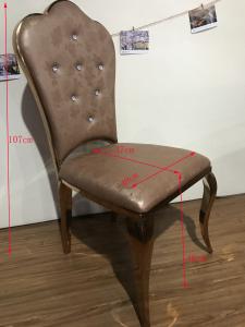 Quality Leather Wrapped 107cm Stainless Steel Restaurant Chairs wholesale