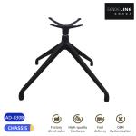 Ergonomic Rotating Metal Swivel Chair Base Black Aluminum Office Base