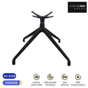 Quality Ergonomic Rotating Metal Swivel Chair Base Black Aluminum Office Base wholesale