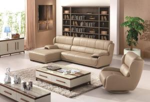 Quality modern living room genuine leather section sofa furniture wholesale