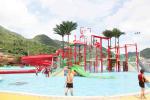 6.5 M Kids Water House / Water Playground Equipment for Swimming Pool in Aqua