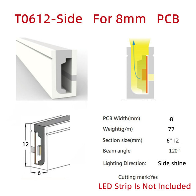 Colorful Separation Cuttable Neon LED Strip Light with 5V 12V 24V AC220V Power Supply