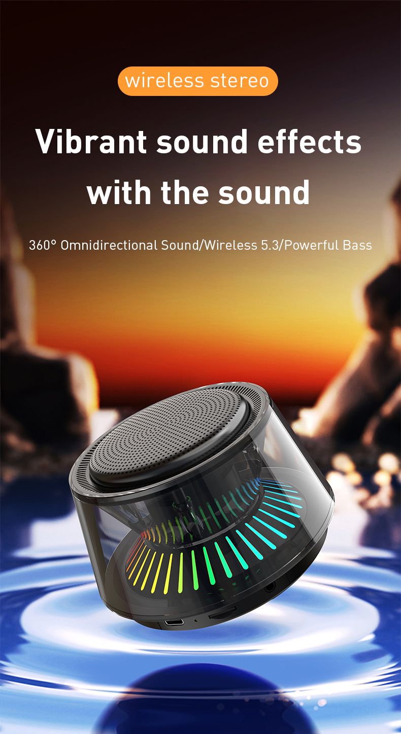 Portable Mini Blue Tooth Speaker With RGB Light Your Ultimate Outdoor Music Solution