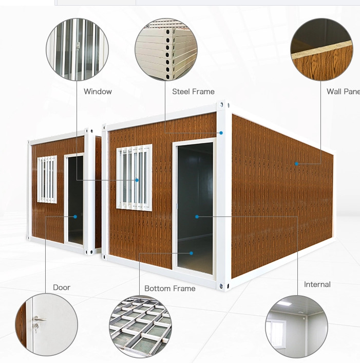 Zontop China Luxury Living Shipping 3 Bedroom Modular Prefabricated Home Prefab Bolt 20ft Expandable Container House