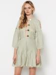 2018 Summer Clothes Women Ladies Pure Linen Fabric Dress Mini Summer
