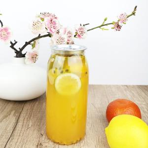 Quality 650ml Clear Juice Storage Bottles With Snap Lids Reusable Plastic Container wholesale