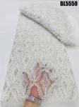 Latest fashionable aso ebi beaded lace wedding dress with shiny beaded Europe