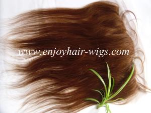 Quality Peruvian virgin remy hair lace frontal 13''x4'' ,6# color straight hair 10''-24''length wholesale
