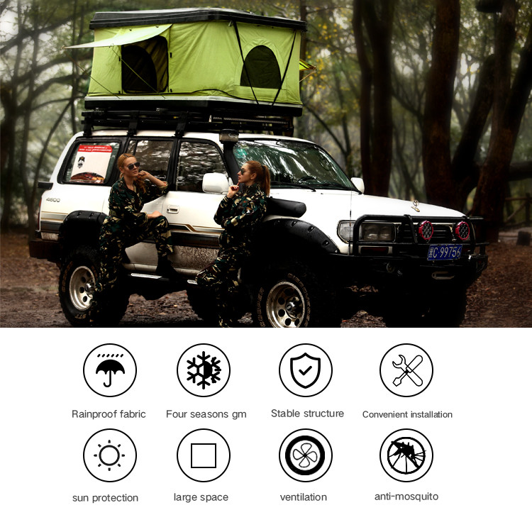 Factory Outlet Outside Camping Waterproof ABS Hard Shell Car Roof Top Tent for SUVs Car