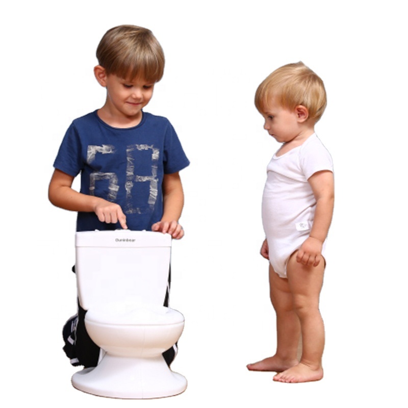 Pure Color Baby Potty Seat Trainer for Toddlers in White Blue Pink Design