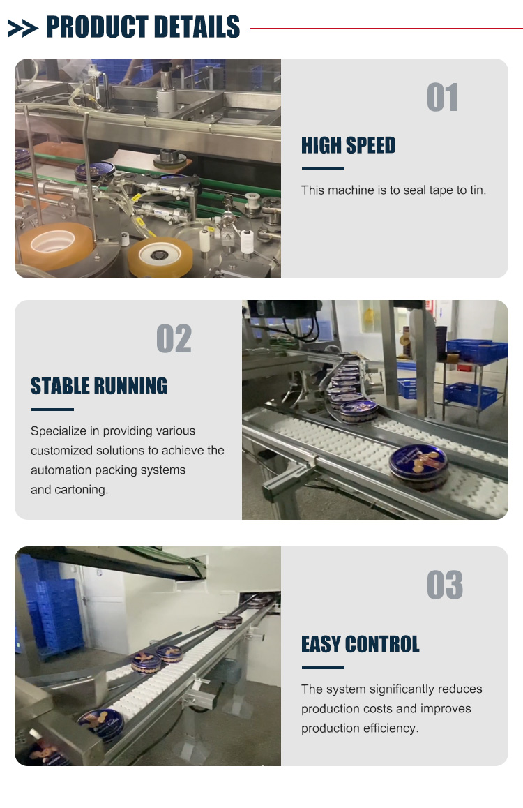 Custom Automatic Tin Sealing Machine Commercial Smart Can Sealing Machine